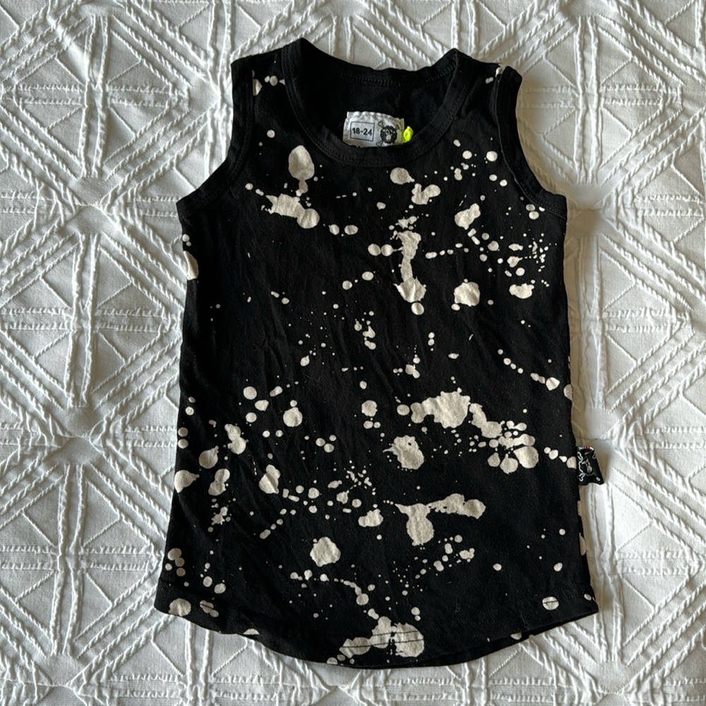 NUNUNU | Toddler Splatter Tank Top | Size 18-24m